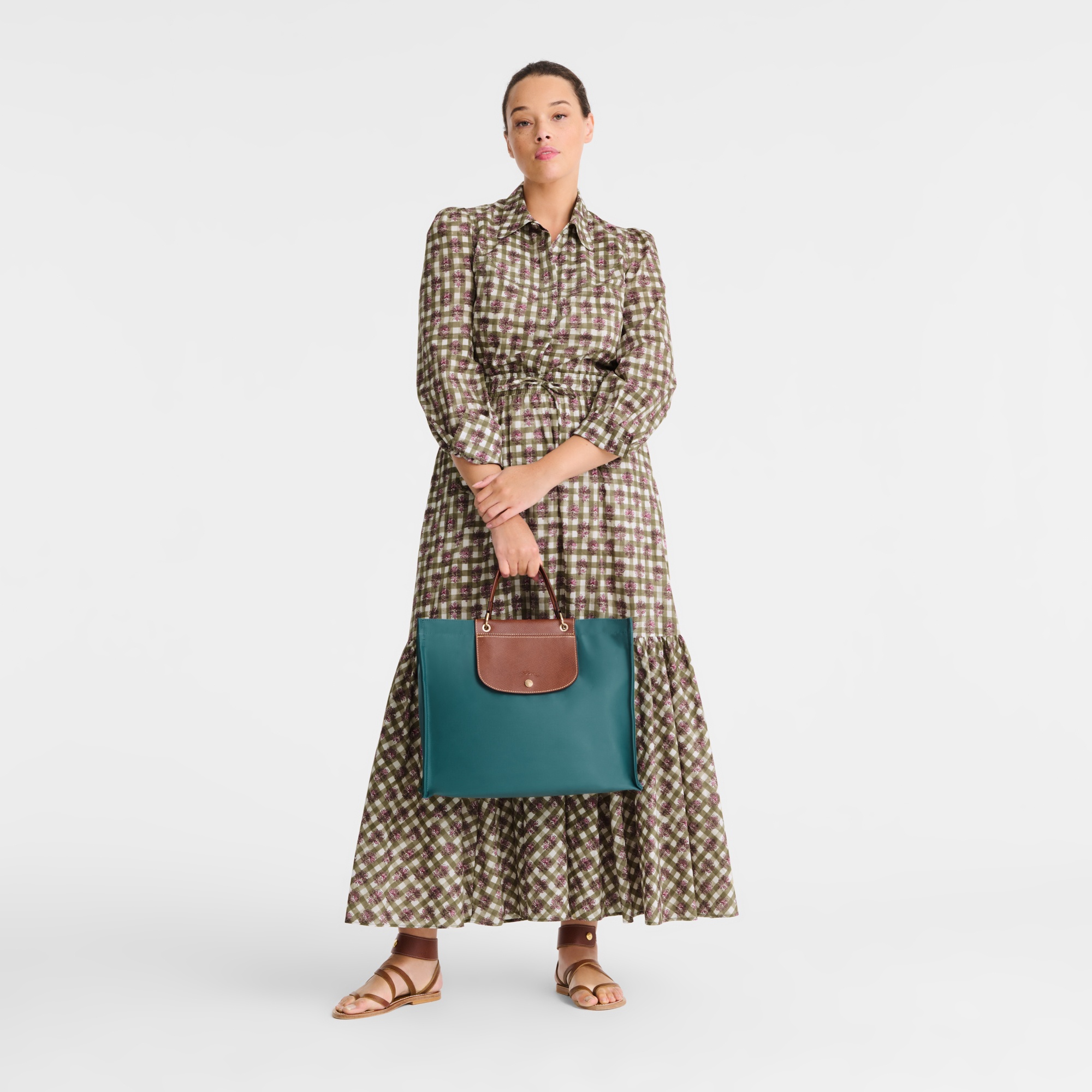 Cabas Longchamp L Tote Bag Cedar - Canvas - 2