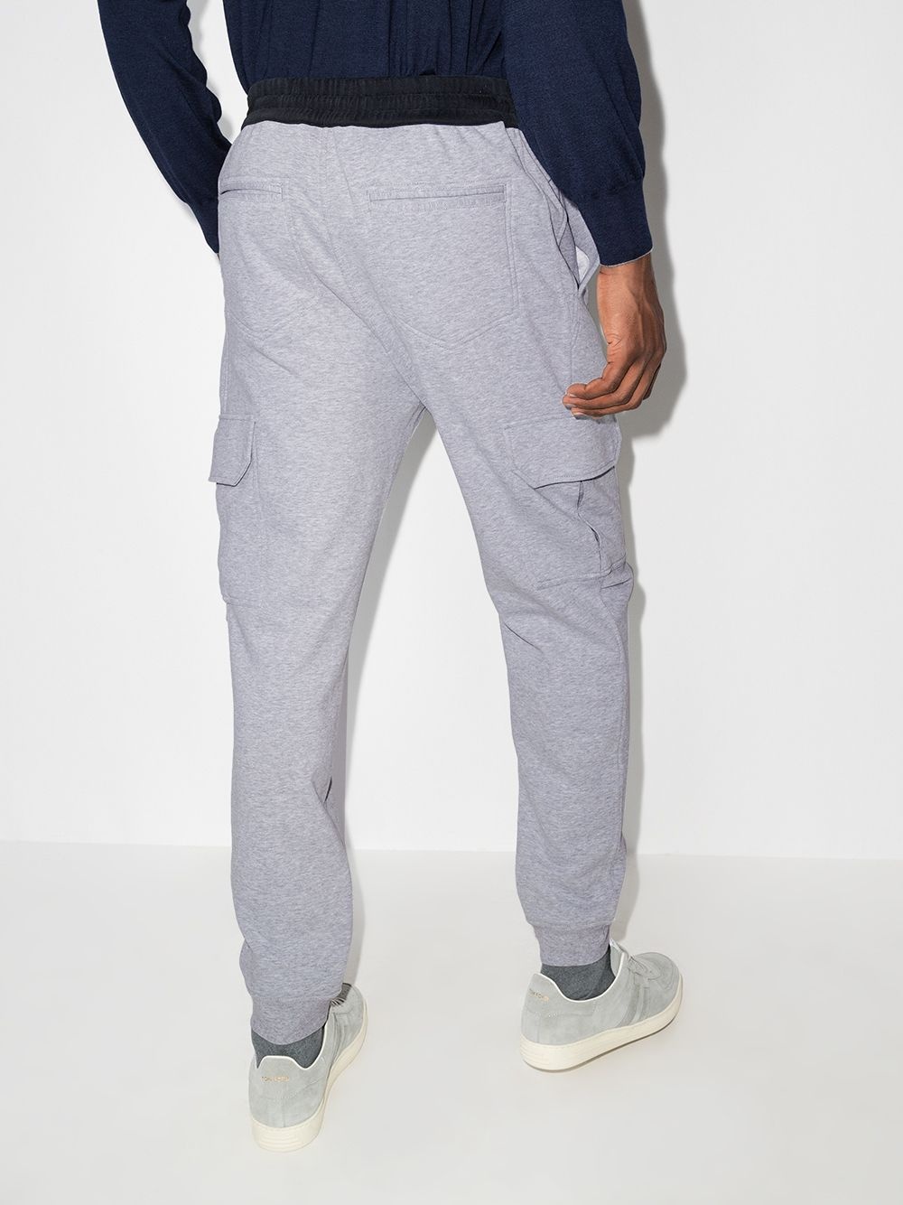 tapered drawstring track pants - 3