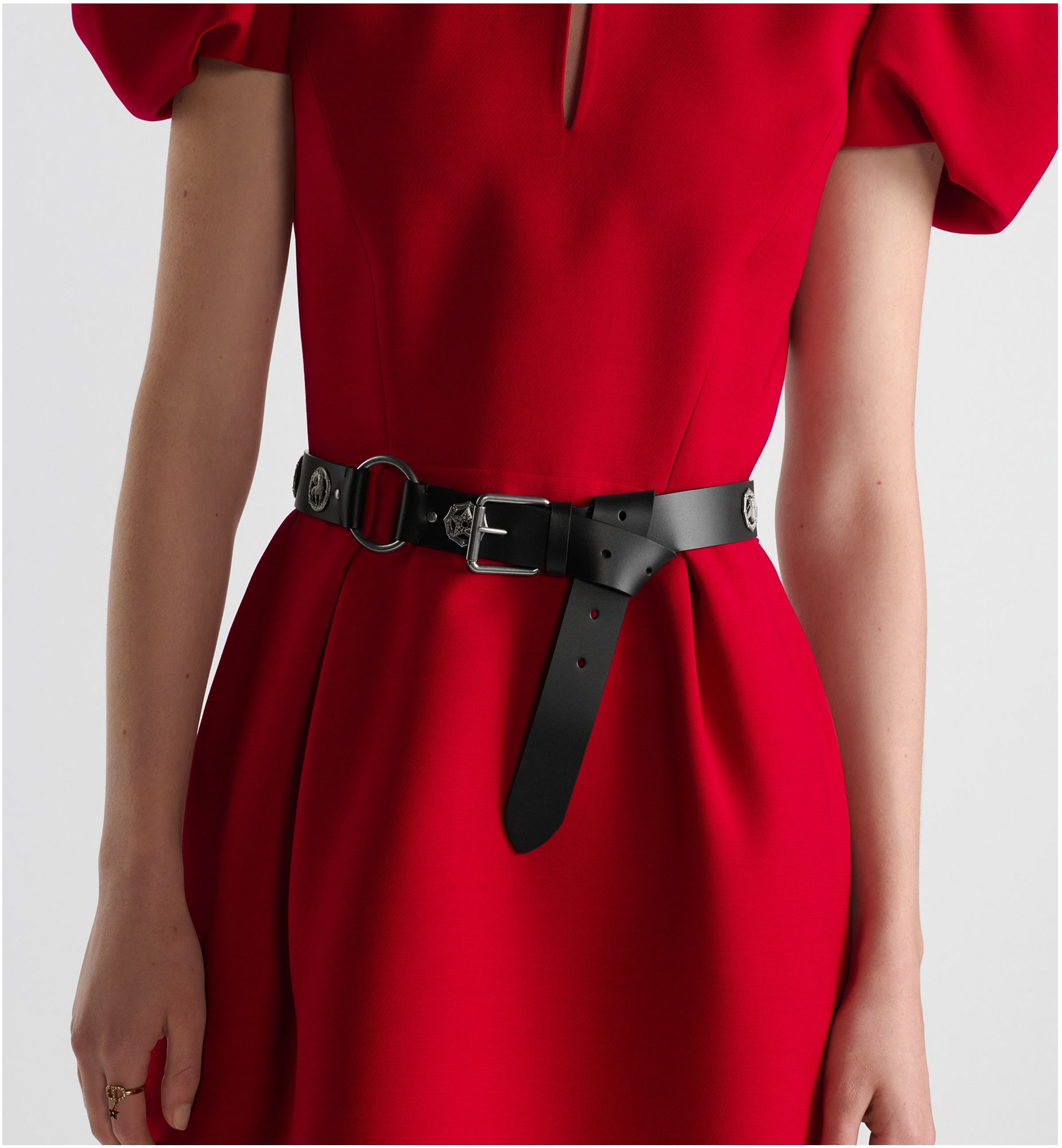 Belted Short Dress - 5