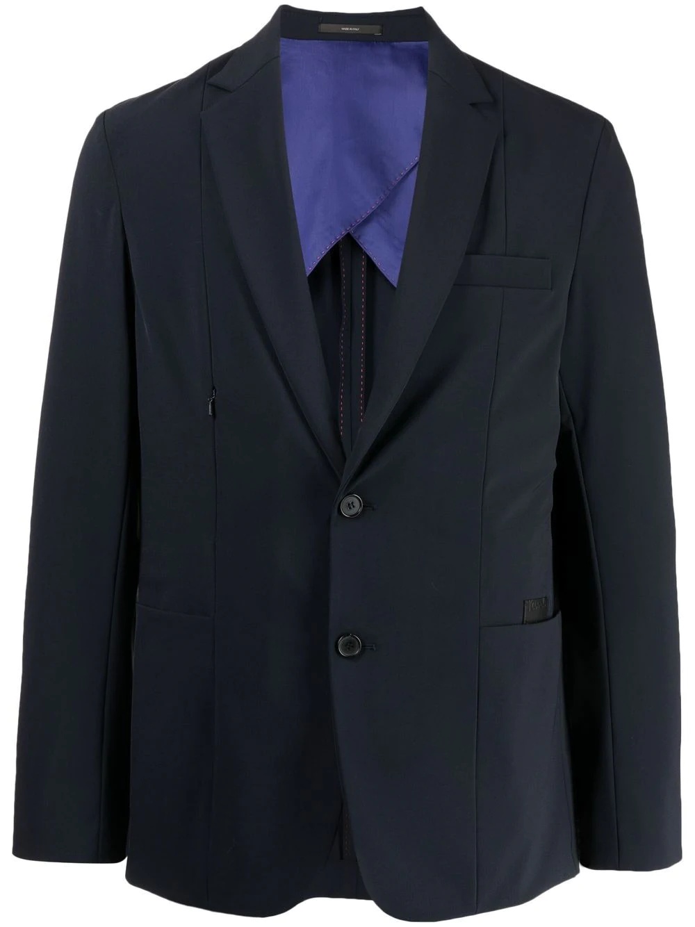 logo-patch single-breasted blazer - 2