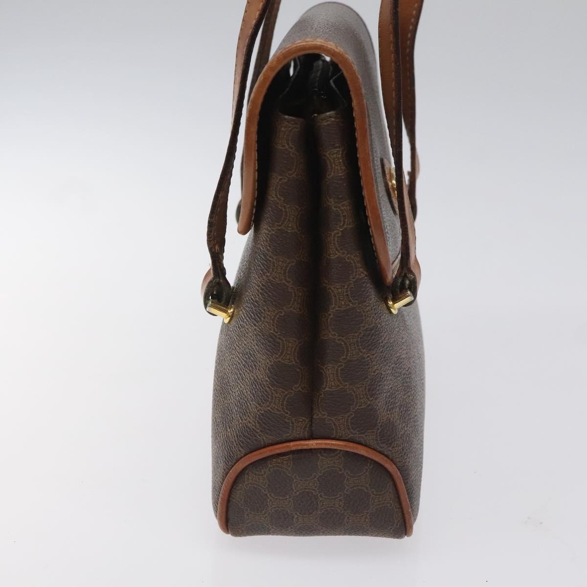 CELINE Macadam Canvas Hand Bag Pvc Leather Brown - 4