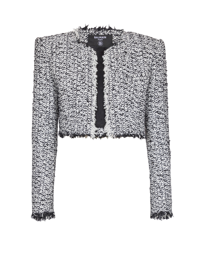 Cropped tweed jacket 1