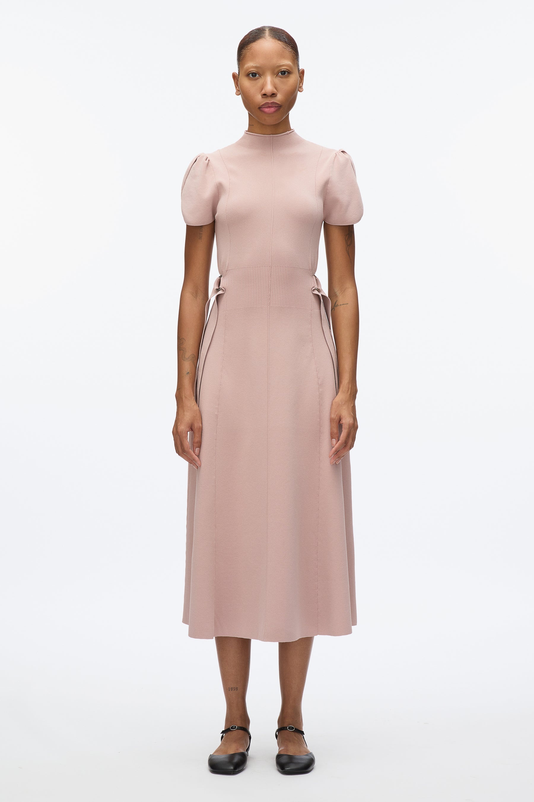 Compact Rib Tulip Dress - 1