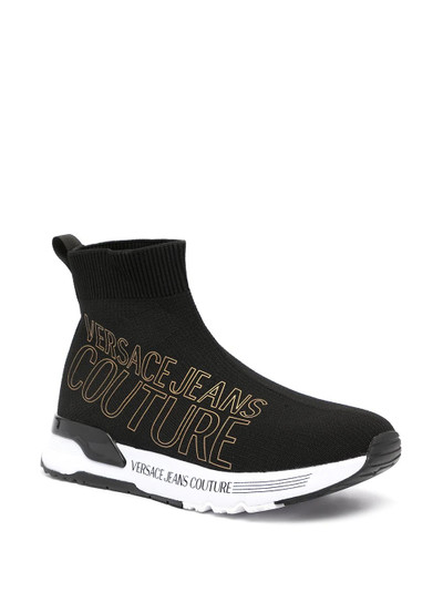 VERSACE JEANS COUTURE logo-print sock-style trainers outlook