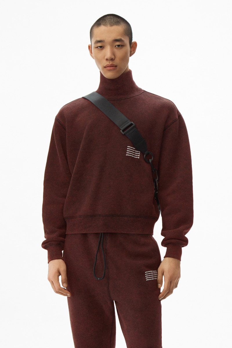 Alexander Wang ACID WASH HIGH NECK PULLOVER outlook