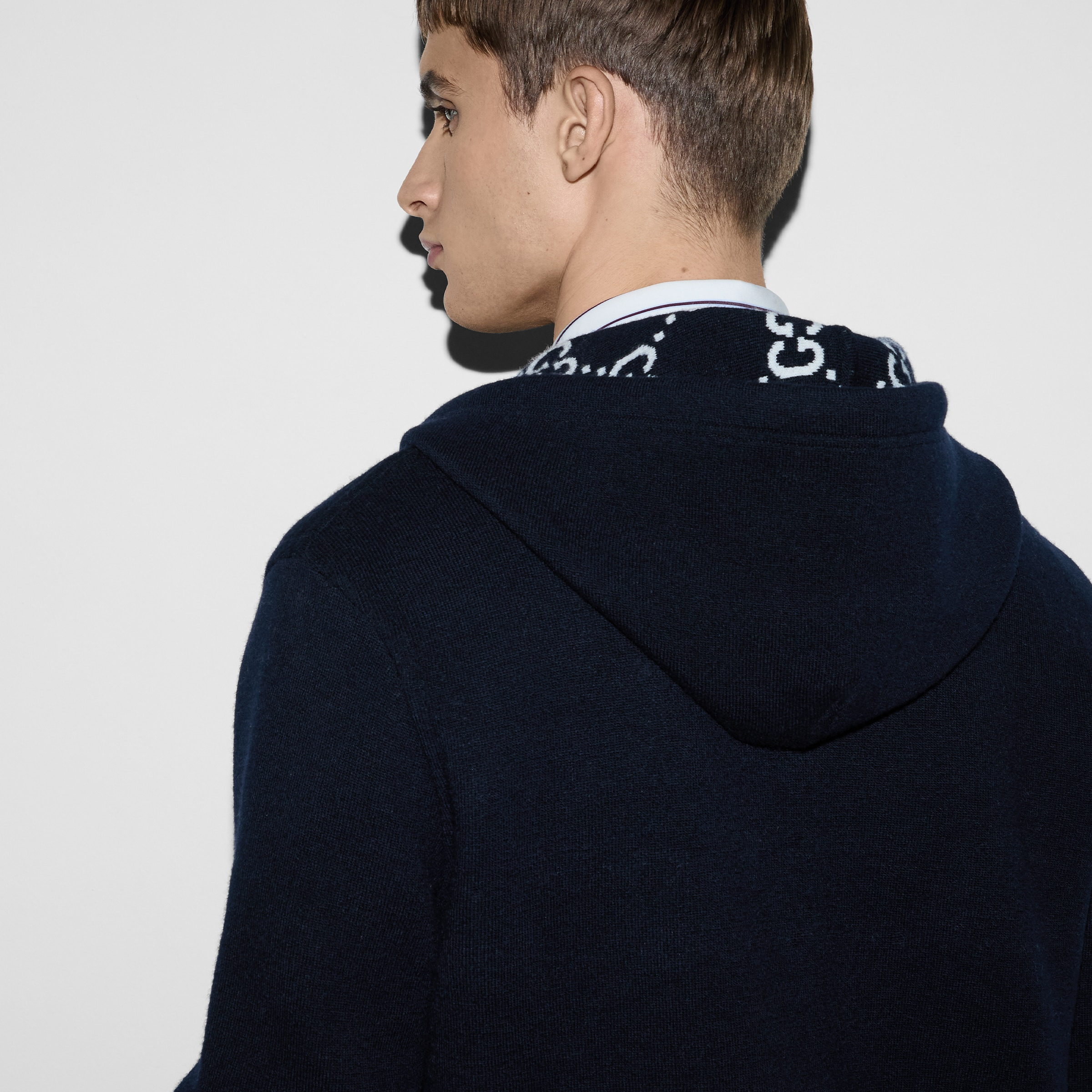 Reversible GG wool hooded zip jacket - 5