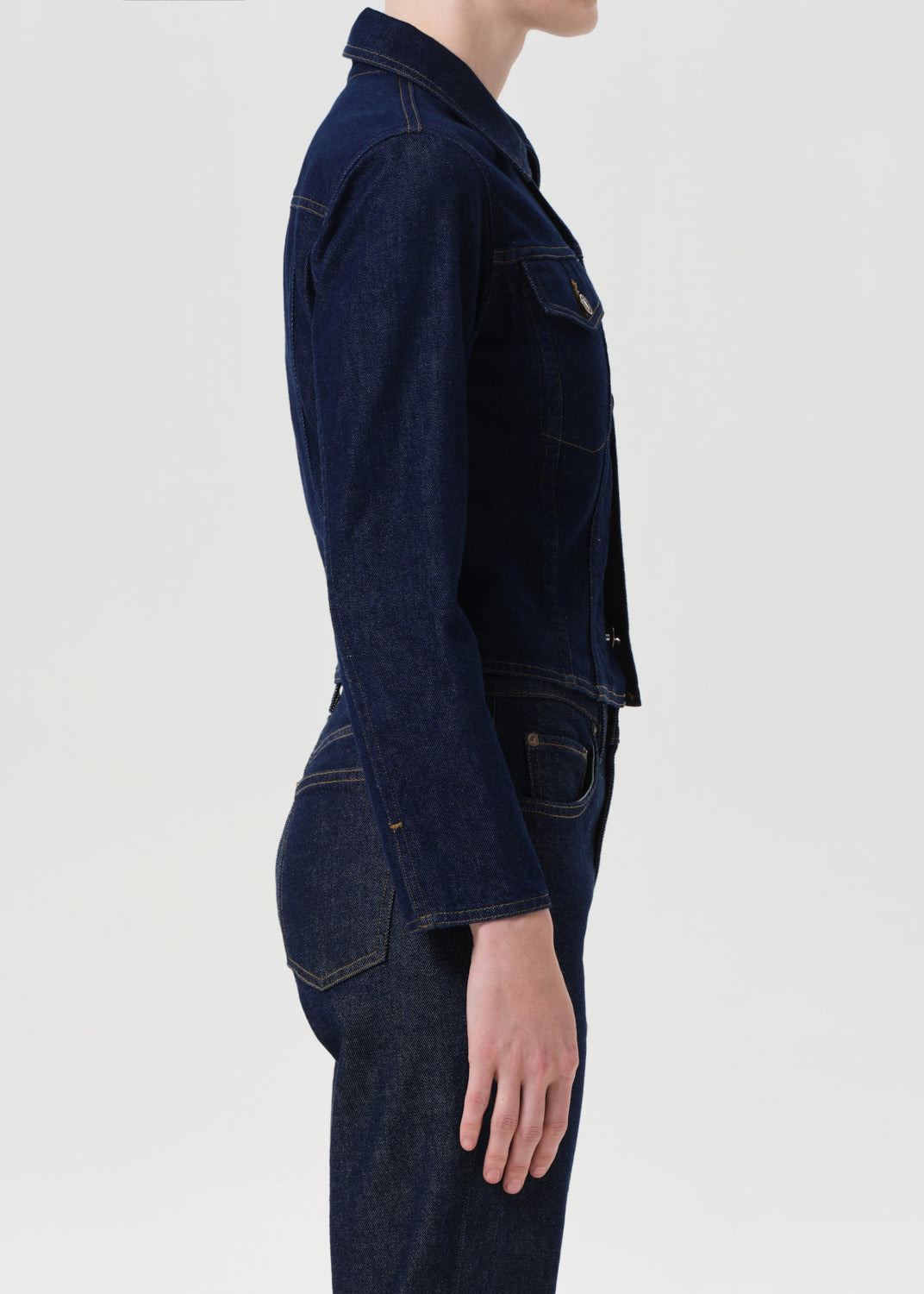 CONTOURED JACKET IN RINSE - 6