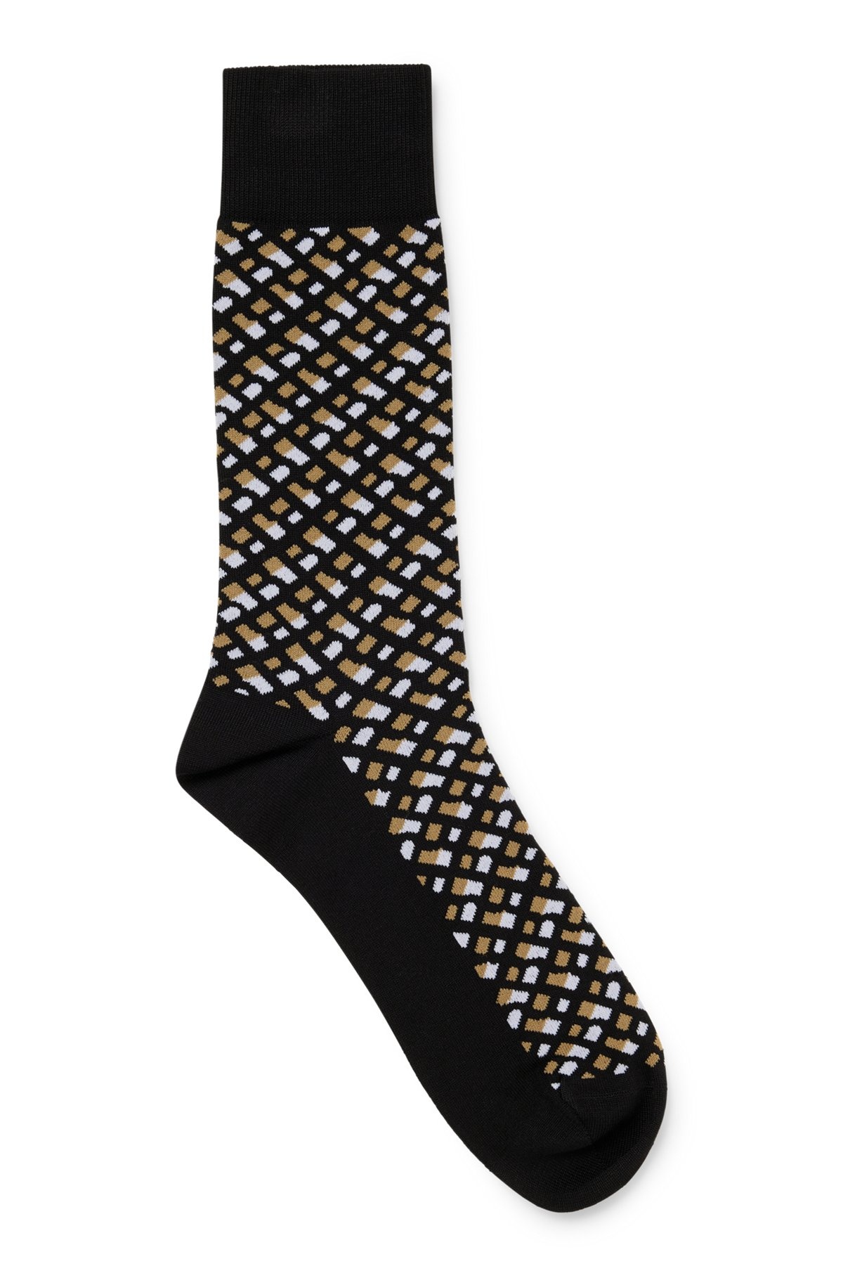 MONOGRAM-MOTIF SOCKS IN A MERCERIZED COTTON BLEND - 1
