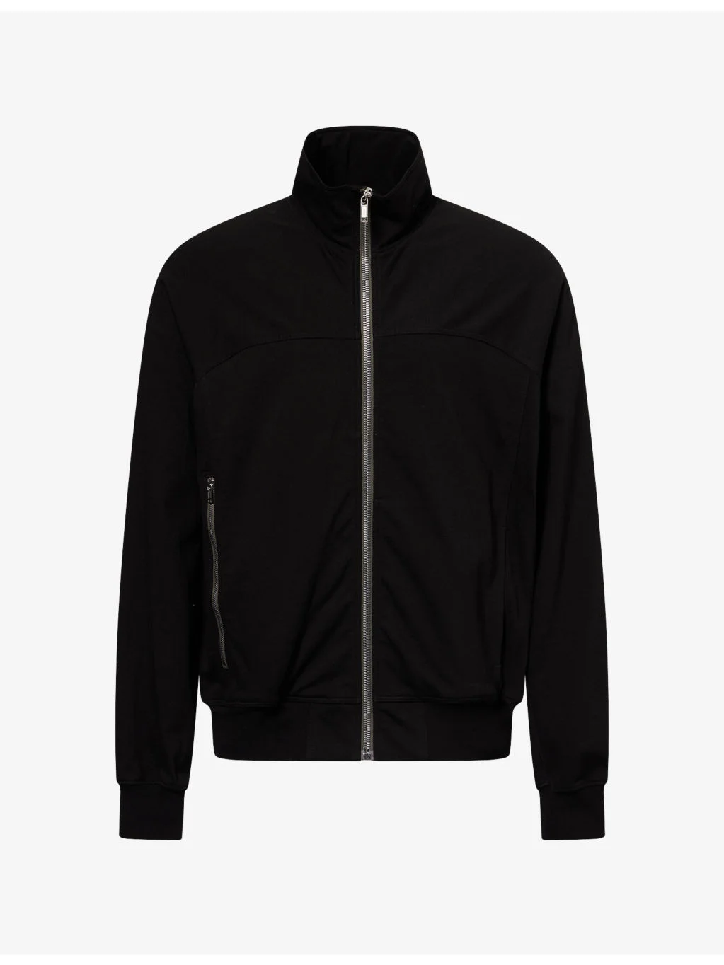 Funnel Neck Slip-Pocket Cotton Jacket - 1