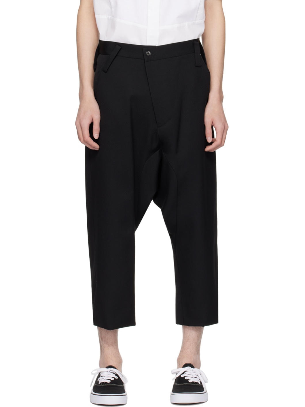 Black Graffiti Sarrouel Trousers - 1