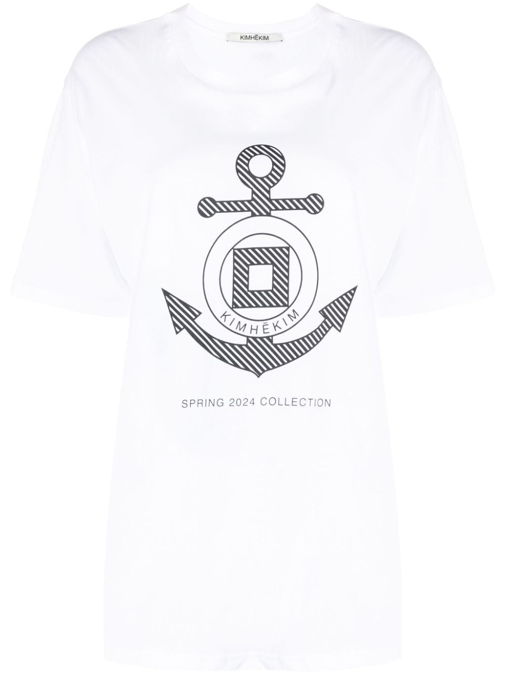 ★KIMHEKIM★Anchor Printed Cotton T-Shirt★大人気★ KIMHĒKIM anchor-print cotton T-shirt | REVERSIBLE