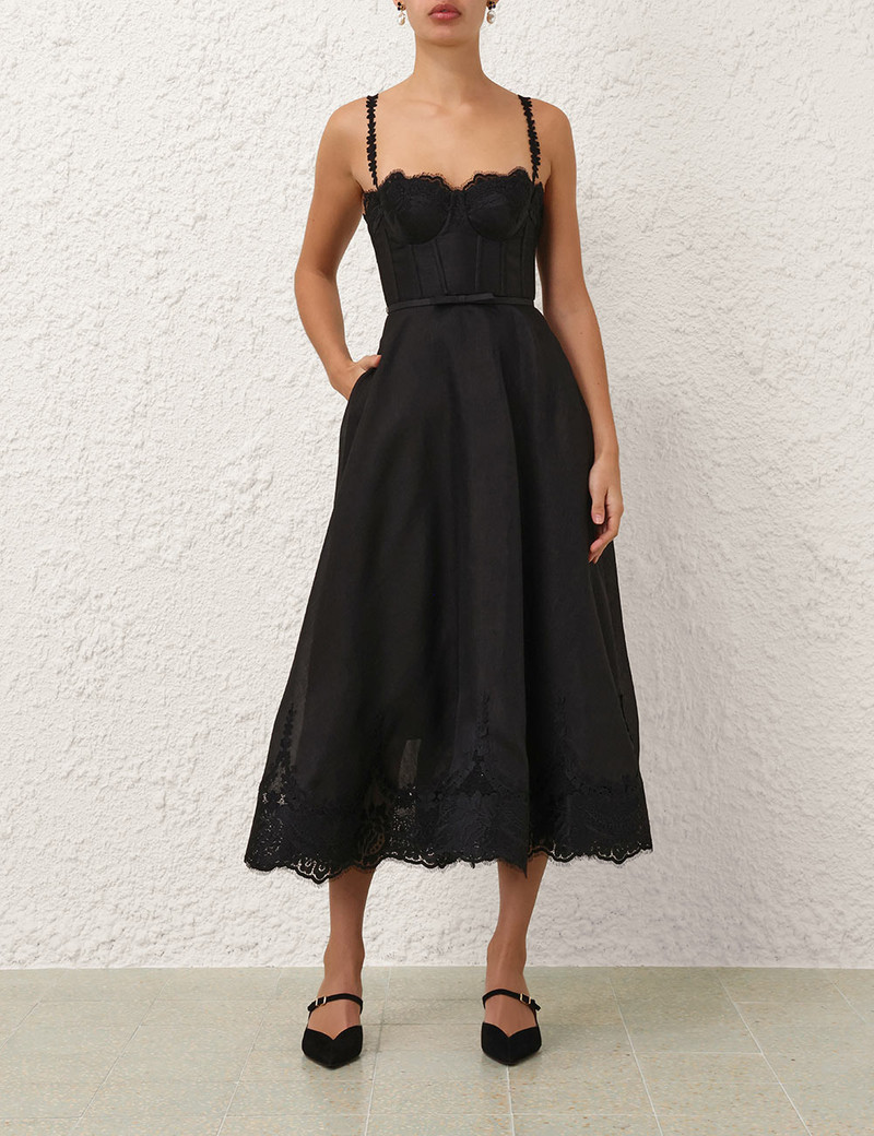 Zimmermann HYPNOTIC LACE TRIM GOWN outlook