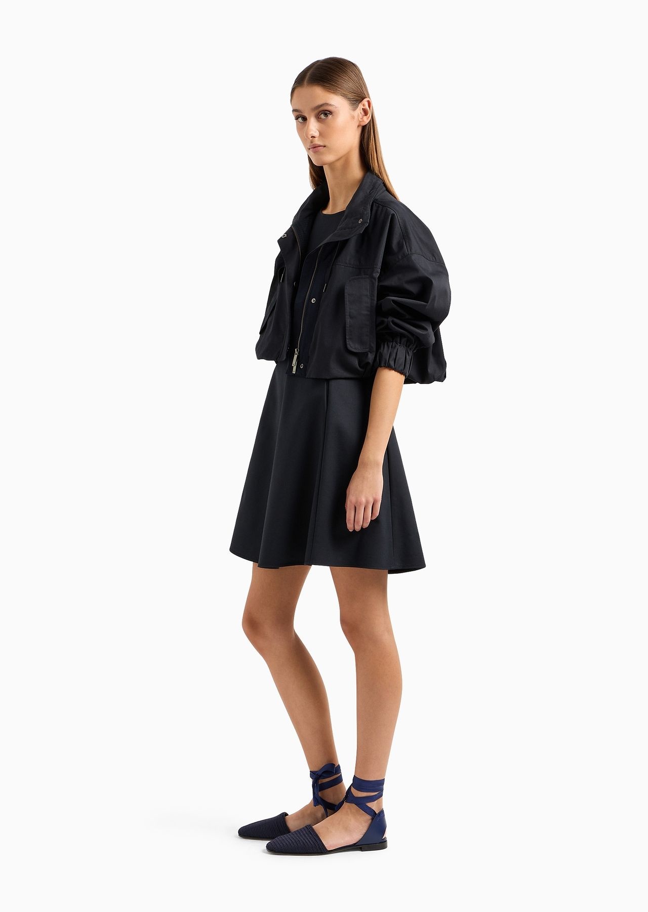 Flared cotton dress with full skirt - 4