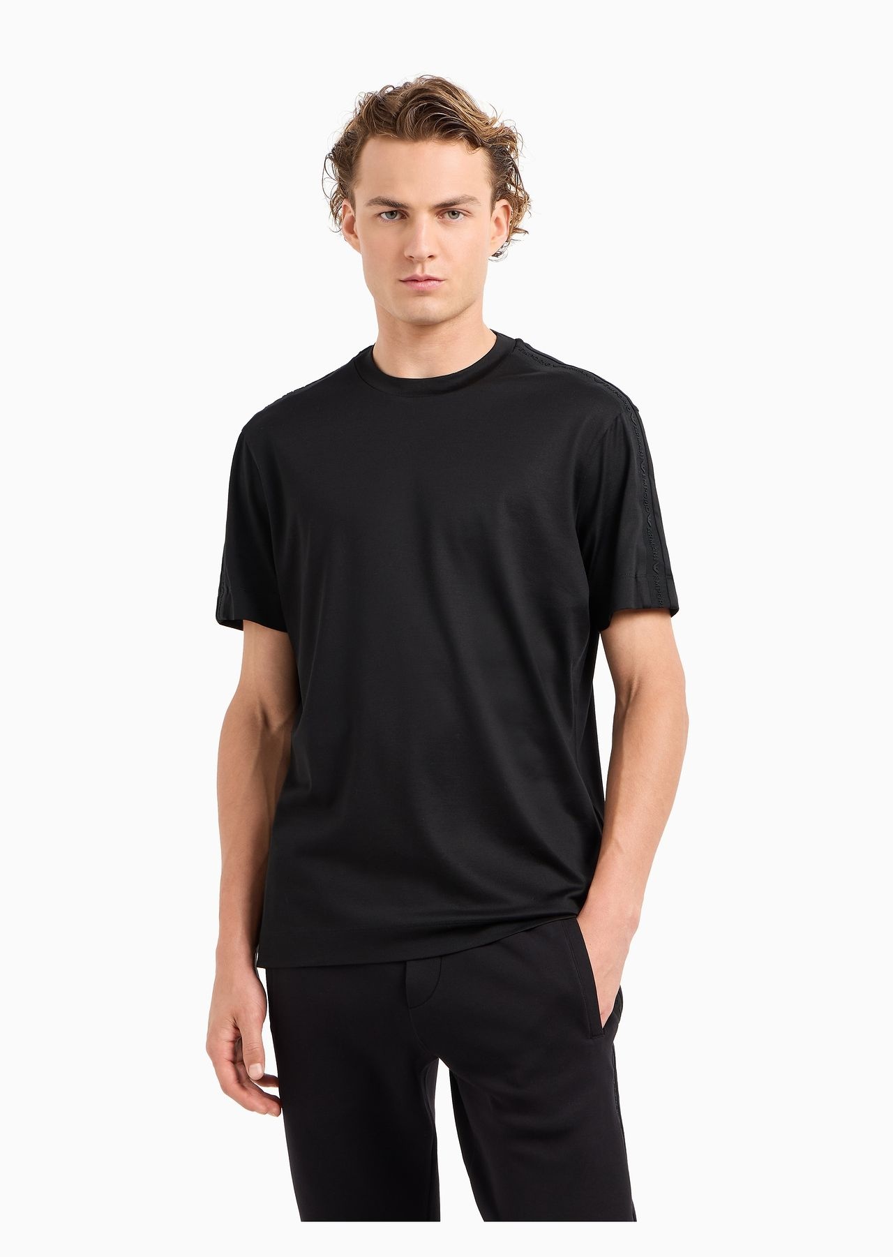 ASV Lyocell-blend jersey T-shirt with embossed logo tape - 2