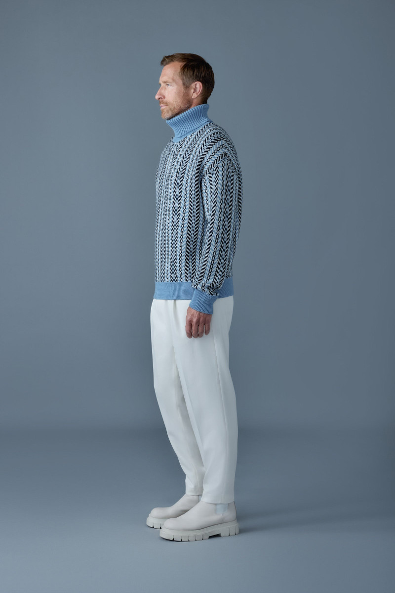 ASTOR-CK Jacquard chain-knit wool sweater 3