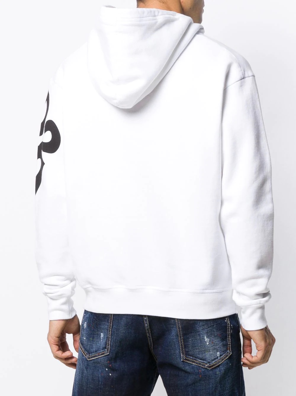 double logo printed hoodie - 4