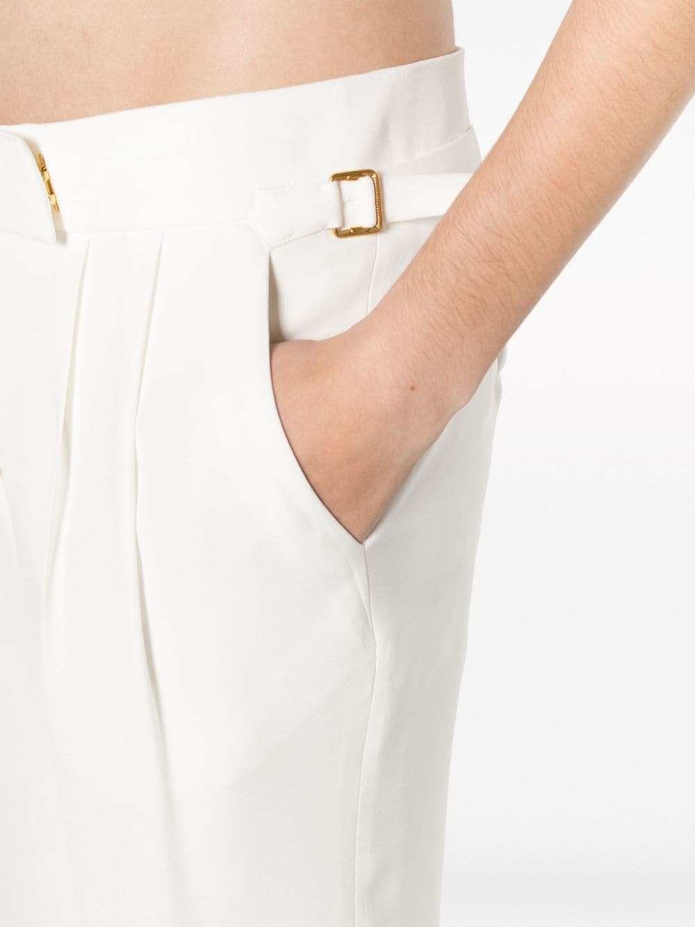 pleat-detail straight-leg trousers - 5