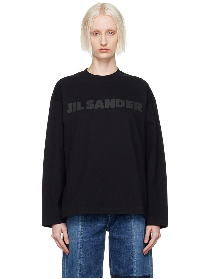 Black Printed Long Sleeve T-Shirt 1