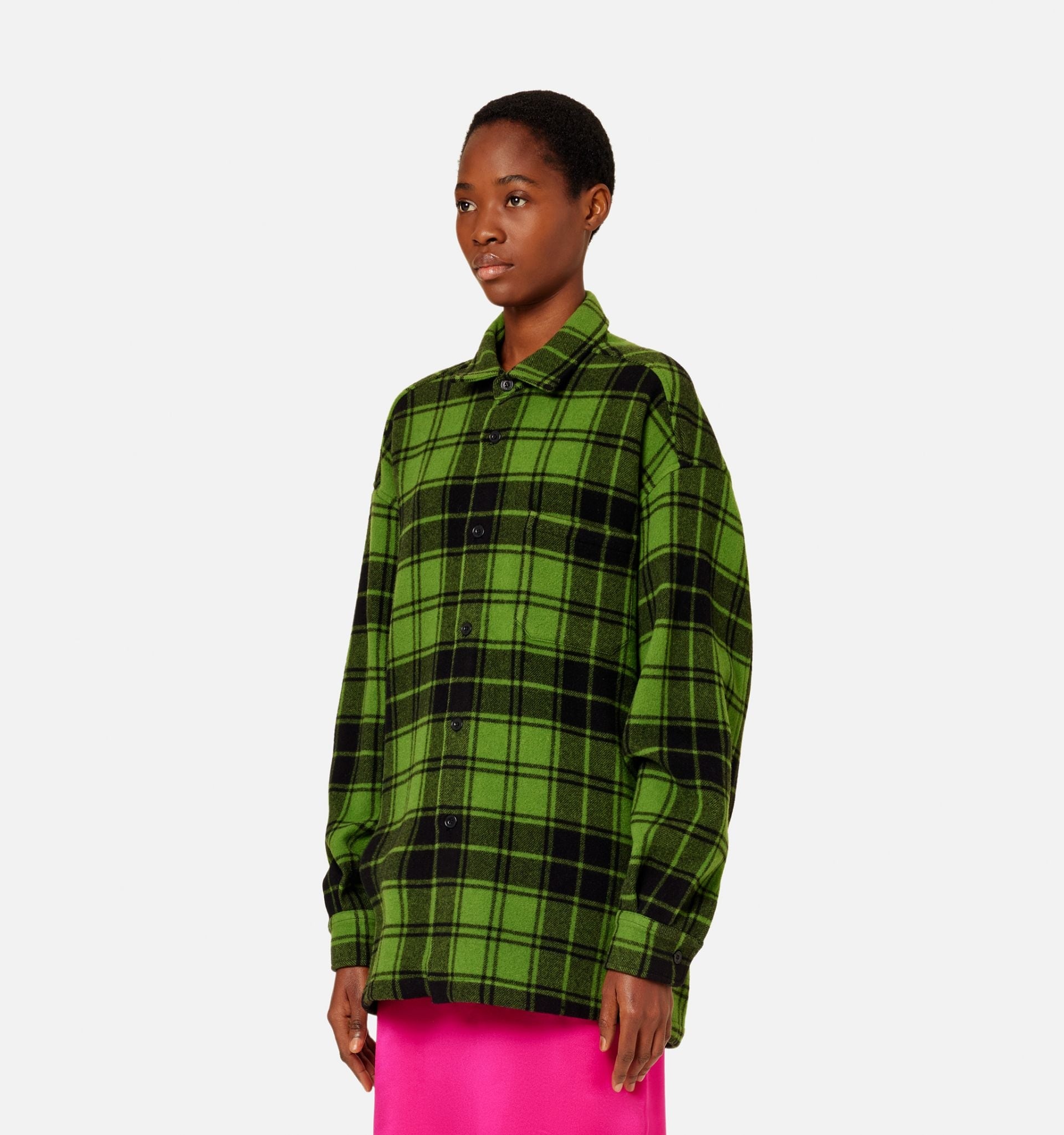 Checked Overshirt With Ami Paris Print - 5
