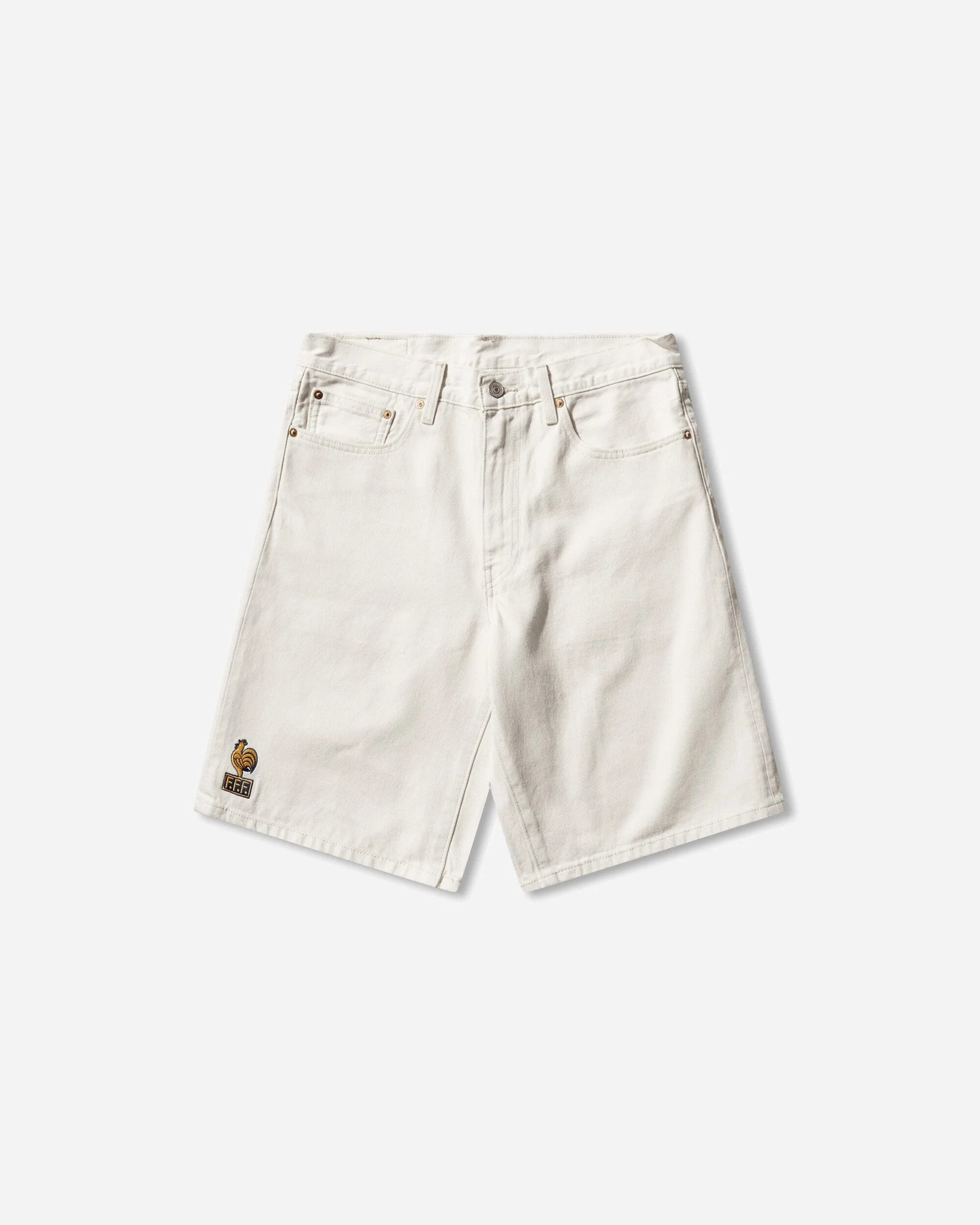 Men's France Football 478 Baggy Shorts White - 1