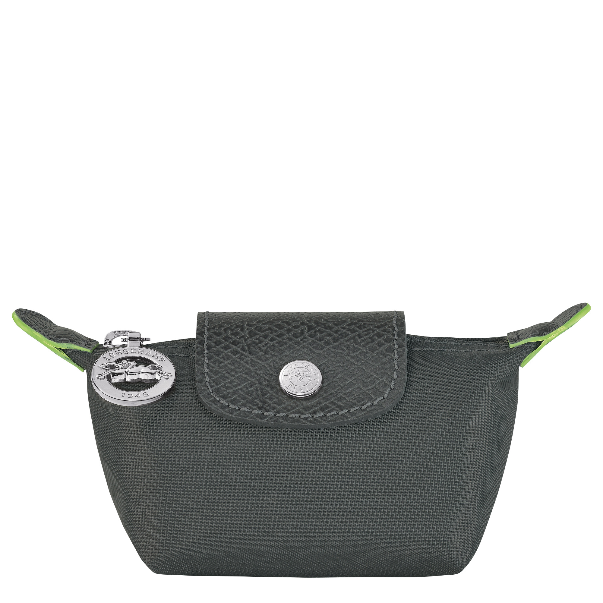 Le Pliage Green Coin purse Graphite - Recycled canvas - 1