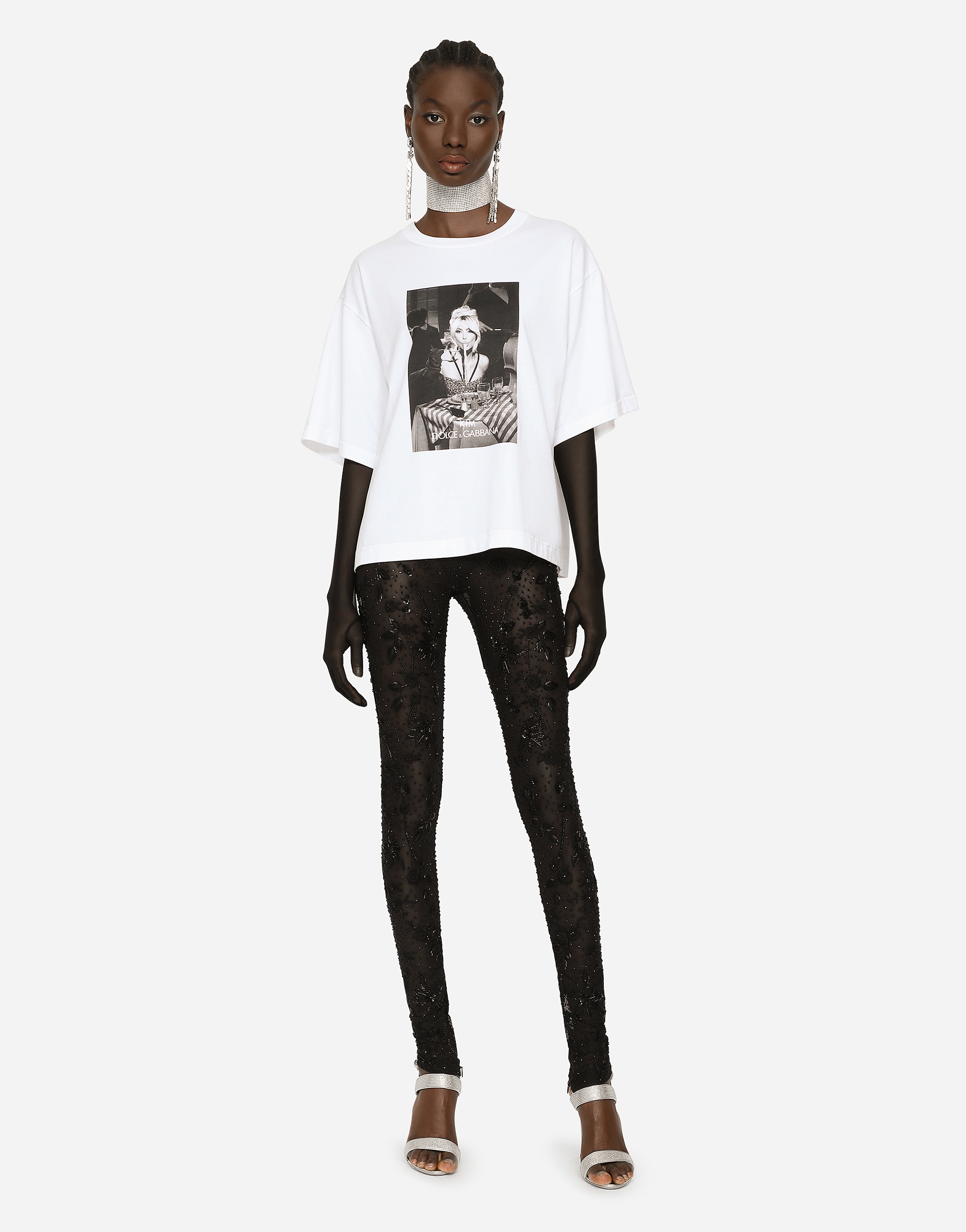 Tulle leggings with embroidery - 2