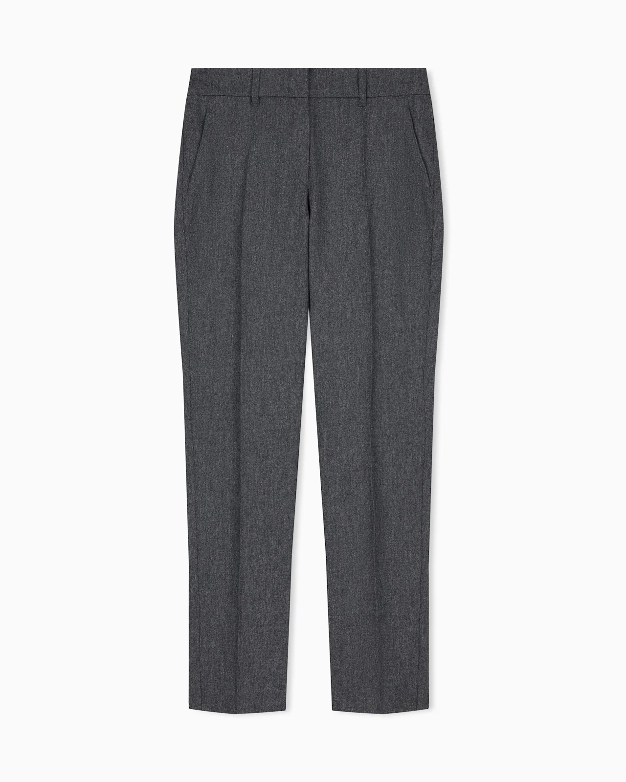 UNLINED TROUSERS IN WOOL AND CASHMERE FLANNEL WITH ZIPPER - 1