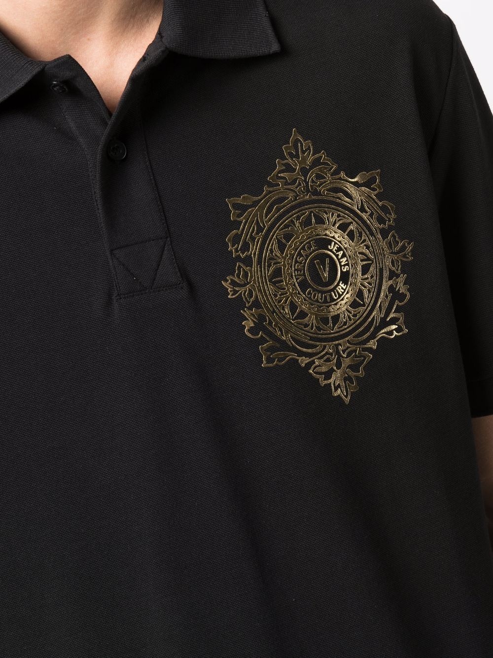 logo print polo shirt - 5