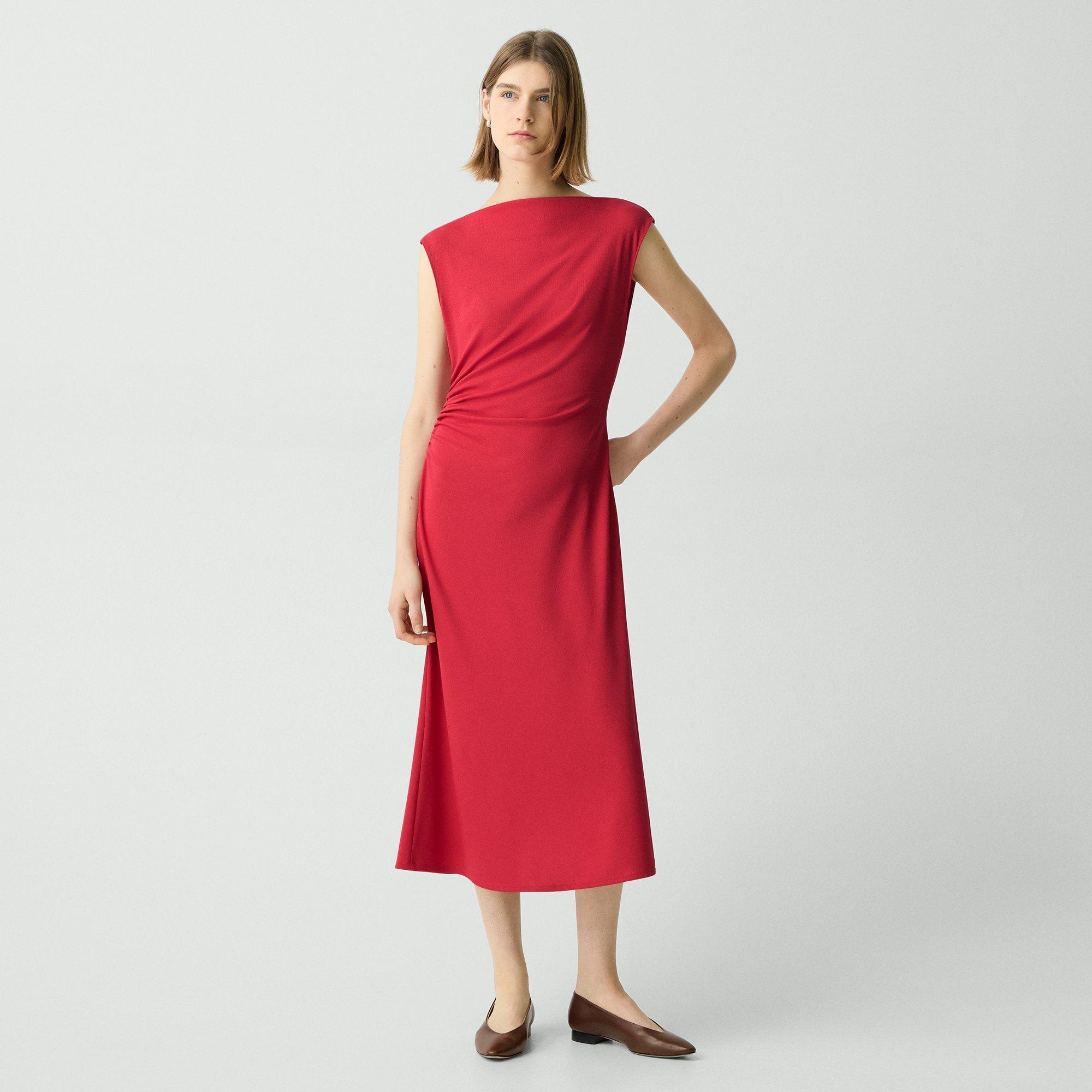Draped Sweater Dress in Crepe Jersey - 3