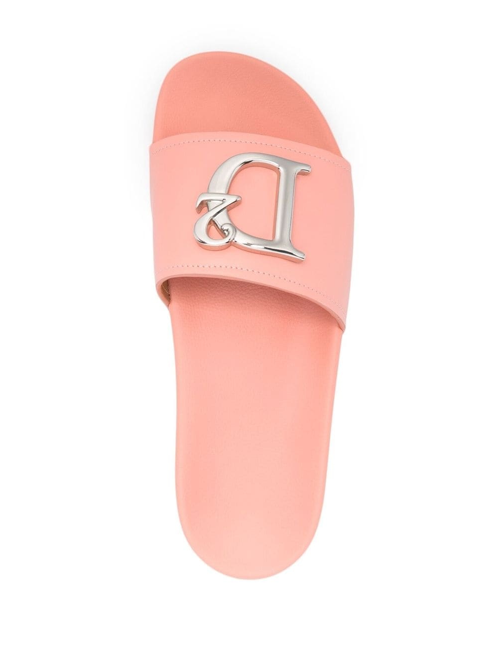 logo-plaque open-toe slides - 4