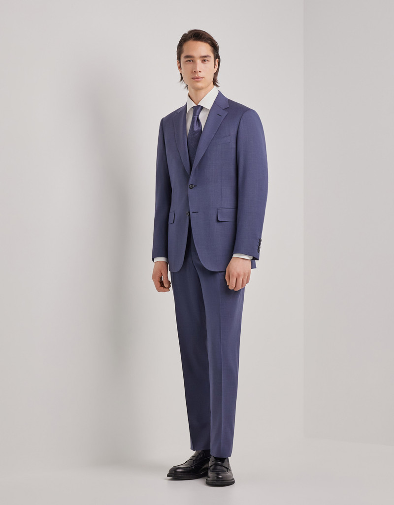 BLUE IMPECCABILE PURE WOOL REGULAR-FIT SUIT WITH MICROSTRUCTURE 3
