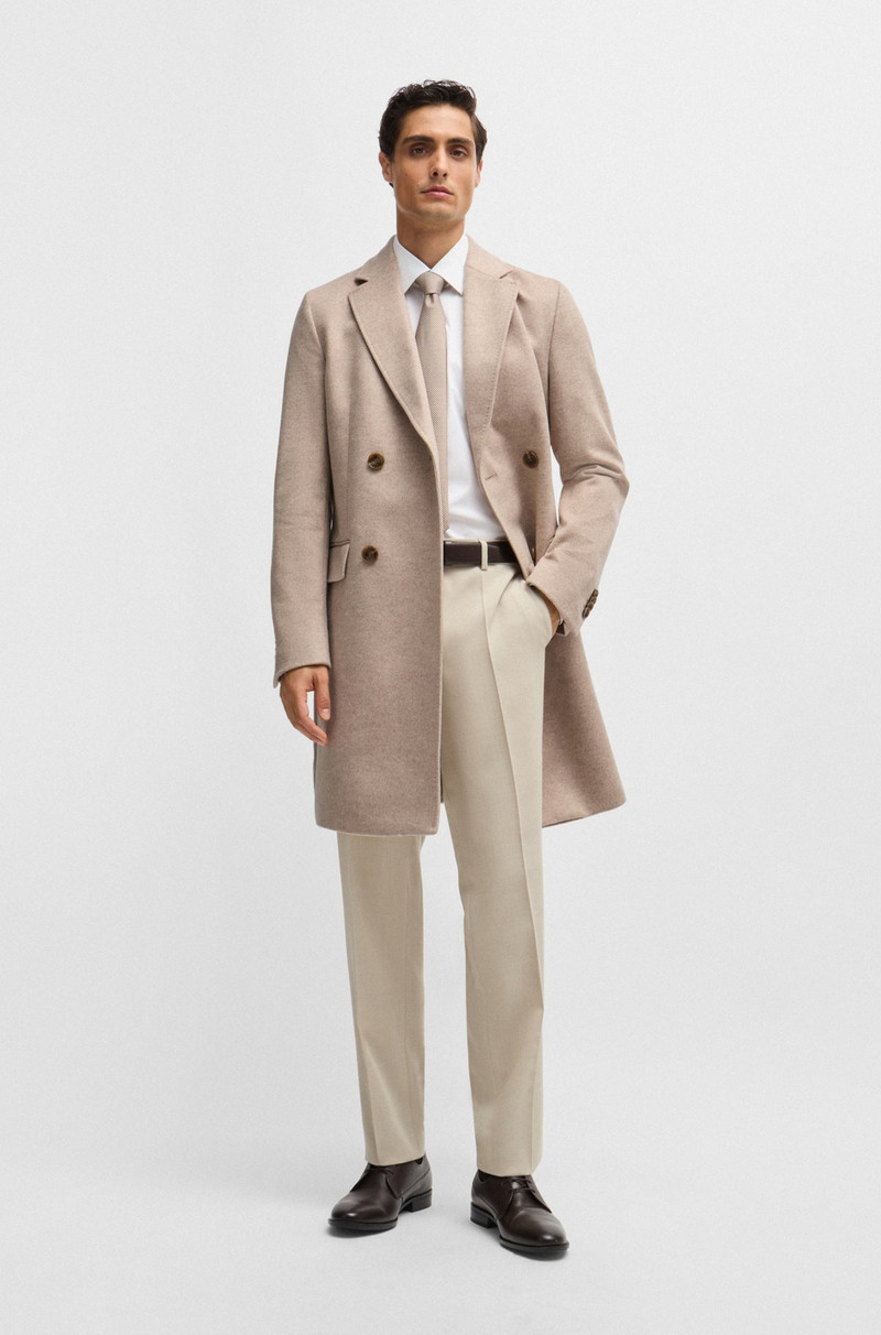 BOSS SLIM-FIT COAT IN WOOL WITH CASHMERE outlook