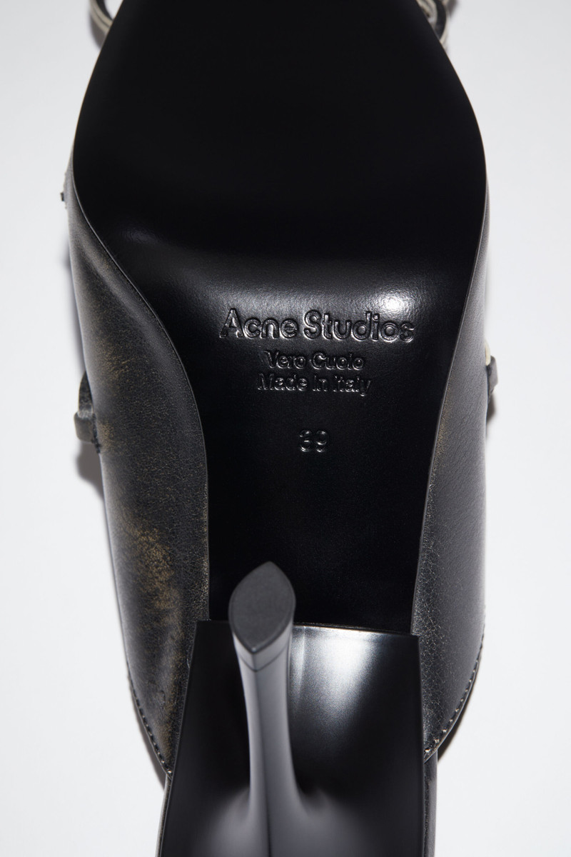 Lace-up heel mule - Black 7