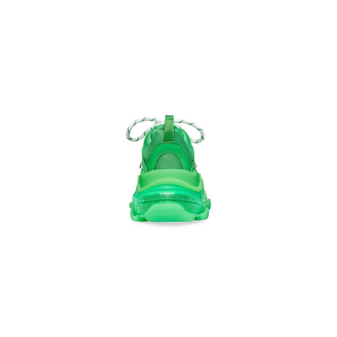 Women's Triple S Sneaker Clear Sole in Fluo Green - 5