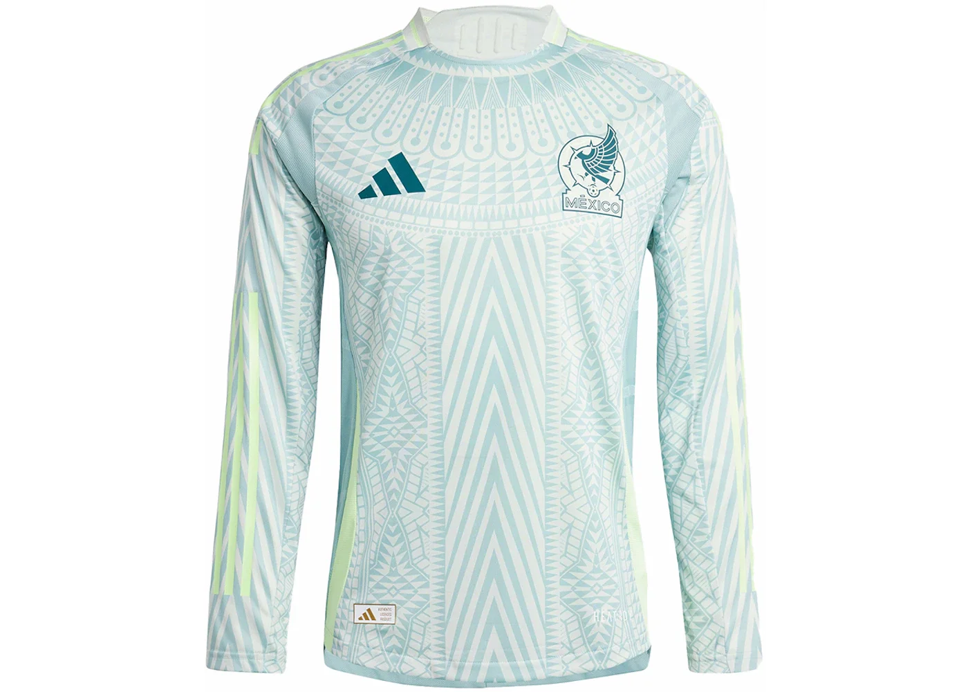 adidas Mexico 24 Long Sleeve Away Authentic Jersey Linen Green - 1