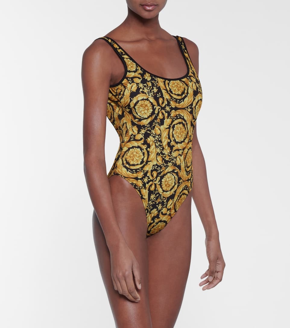 【VERSACE】vita jacquard-trimmed swimsuit VERSACE Vita jacquard-trimmed swimsuit | REVERSIBLE
