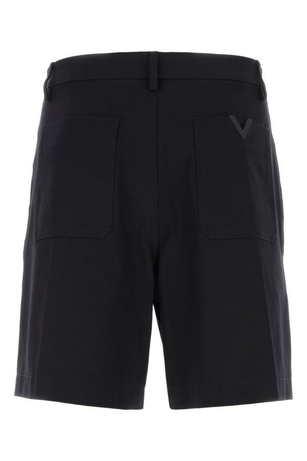 Valentino Garavani Man Midnight Blue Stretch Cotton Bermuda Shorts - 2