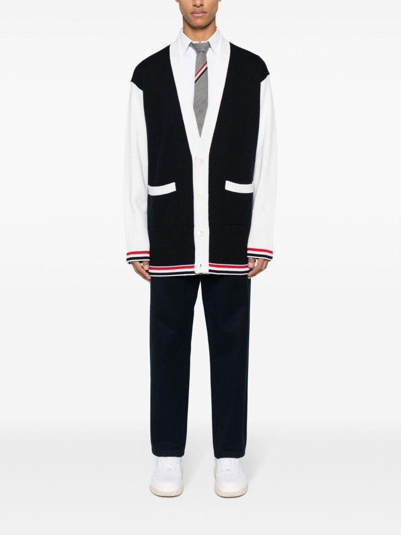 Thom Browne colourblock virgin-wool cardigan outlook