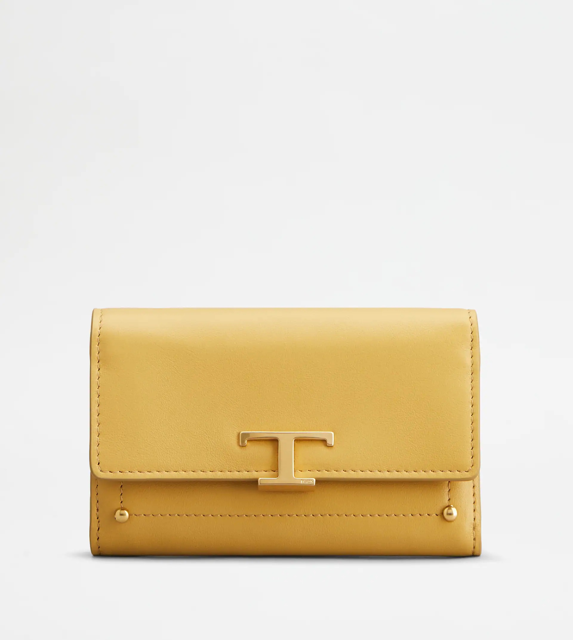 TIMELESS WALLET IN LEATHER - YELLOW - 1