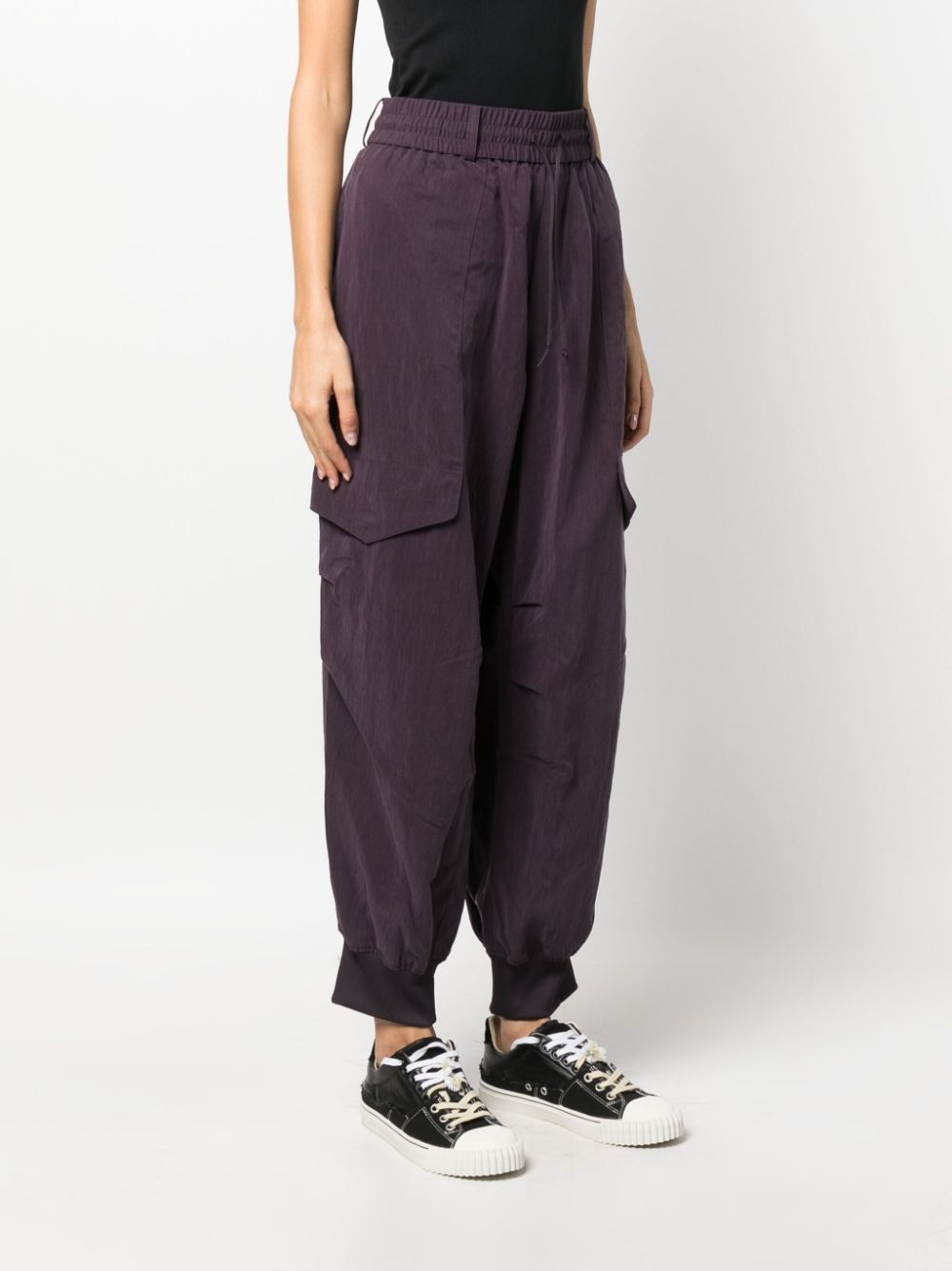 high-waisted cargo track-pants - 3