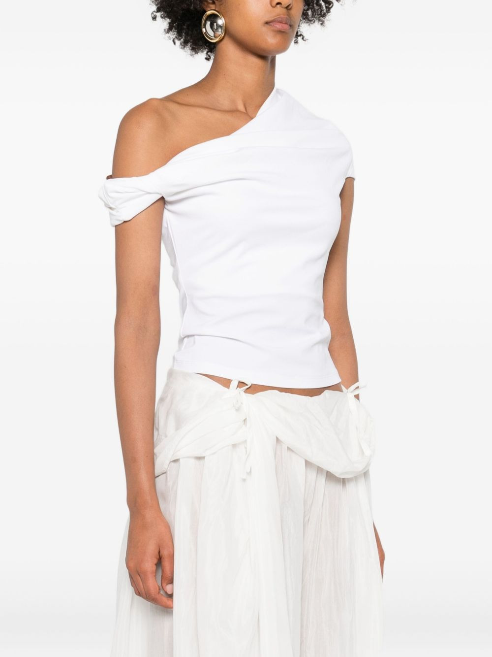 Ida one-shoulder draped top - 3