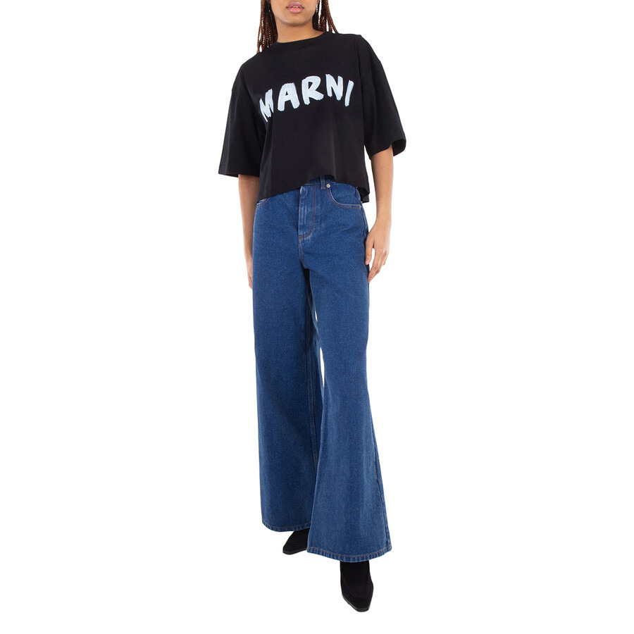 Marni Organic Denim Wide-Leg Jeans - 3