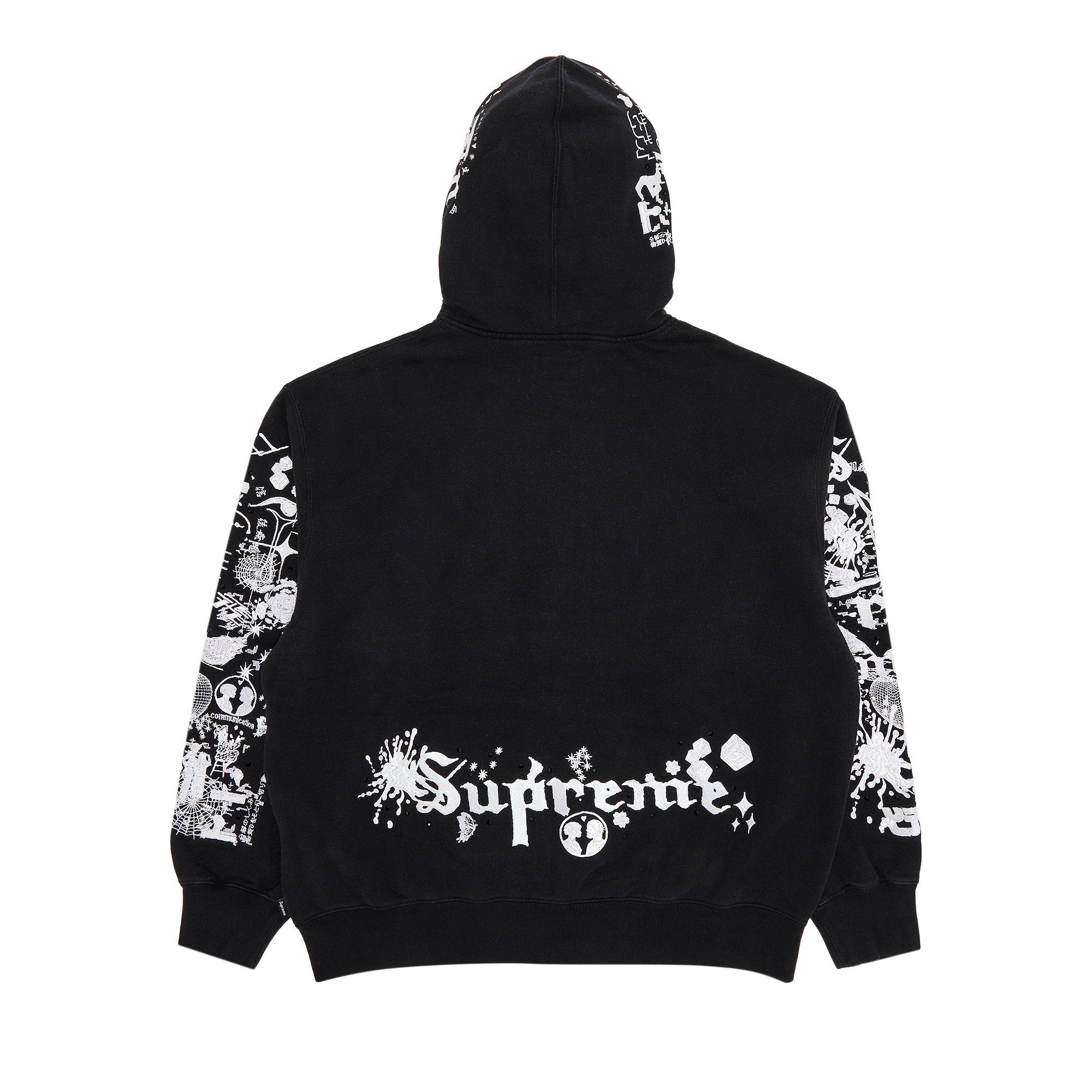 Supreme AOI Zip Up Hooded Sweatshirt 'Black' - 2
