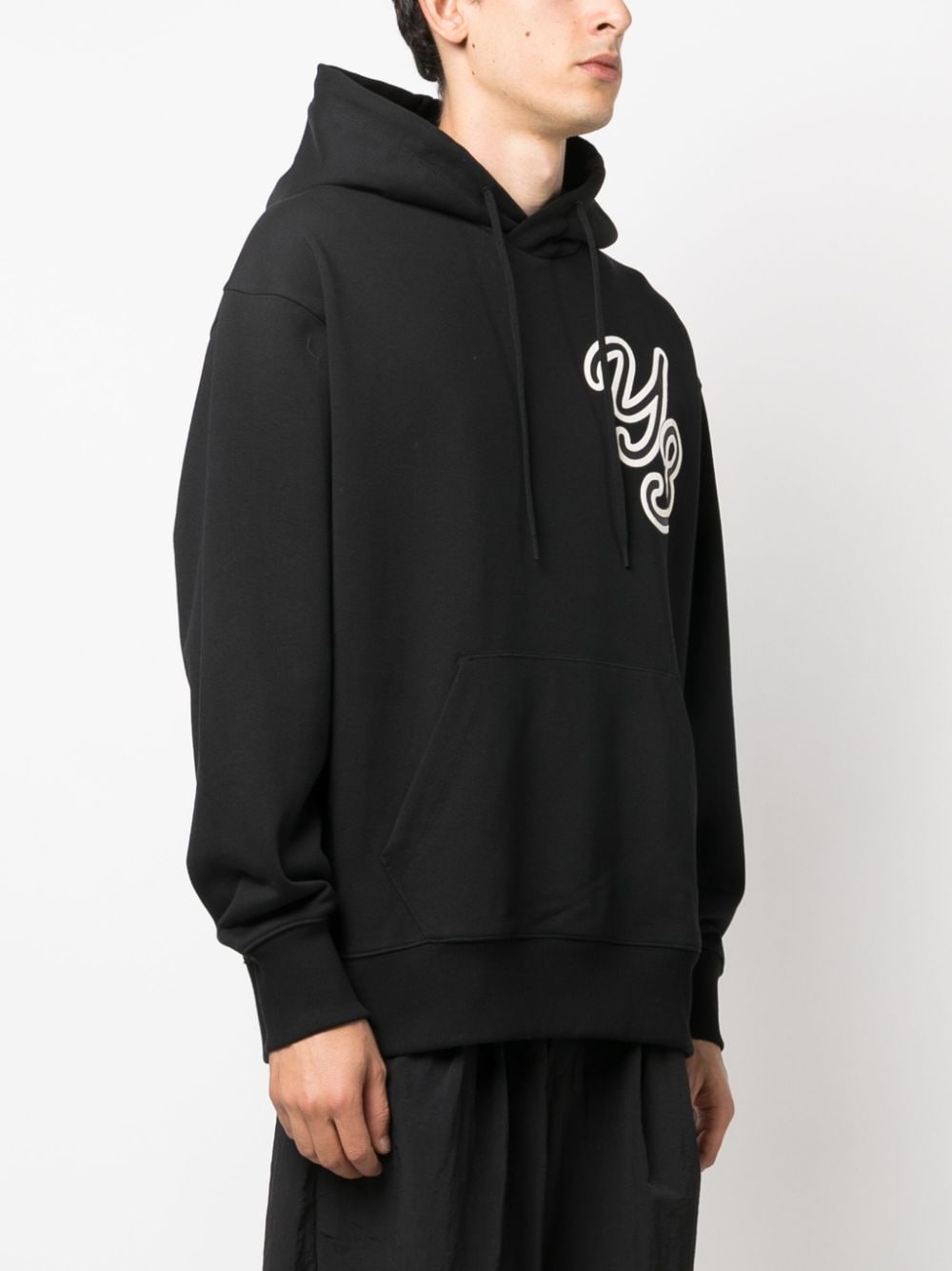 logo-print organic-cotton hoodie - 3