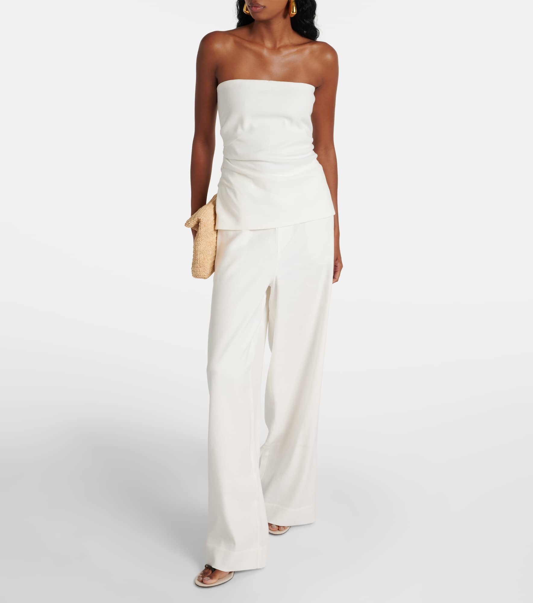 Dorian linen-blend tube top - 2