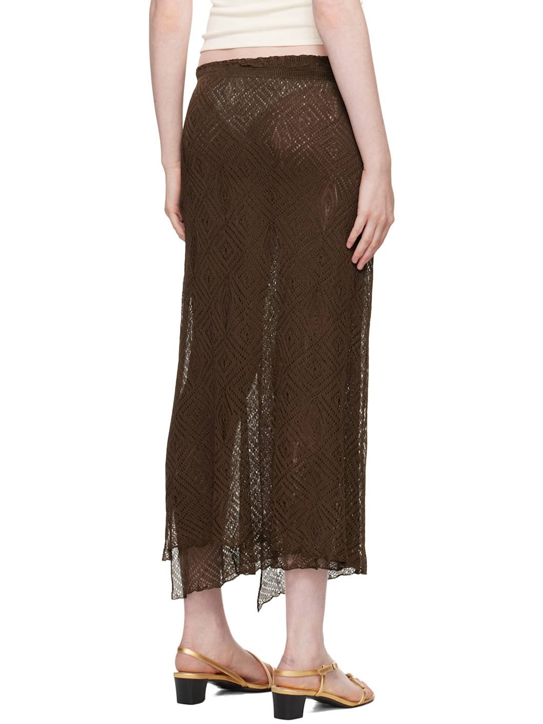 Brown Elena Midi Skirt - 3