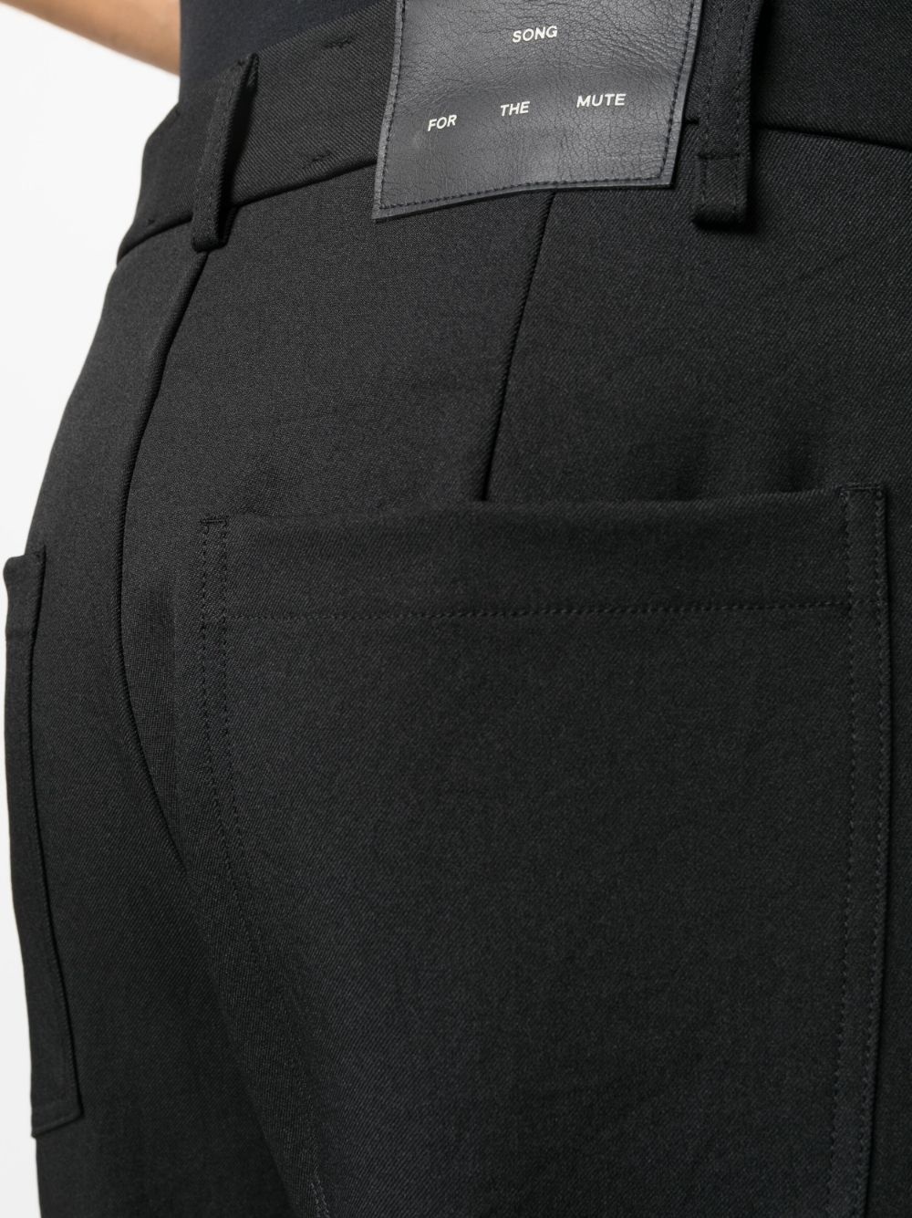 logo-patch straight-leg trousers - 5
