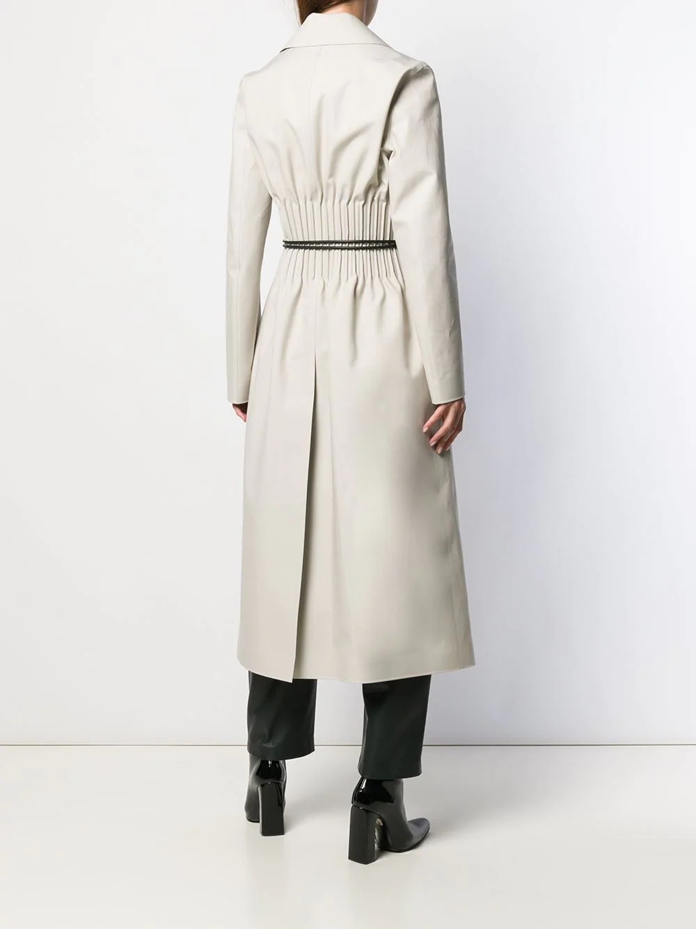 belted long coat - 4