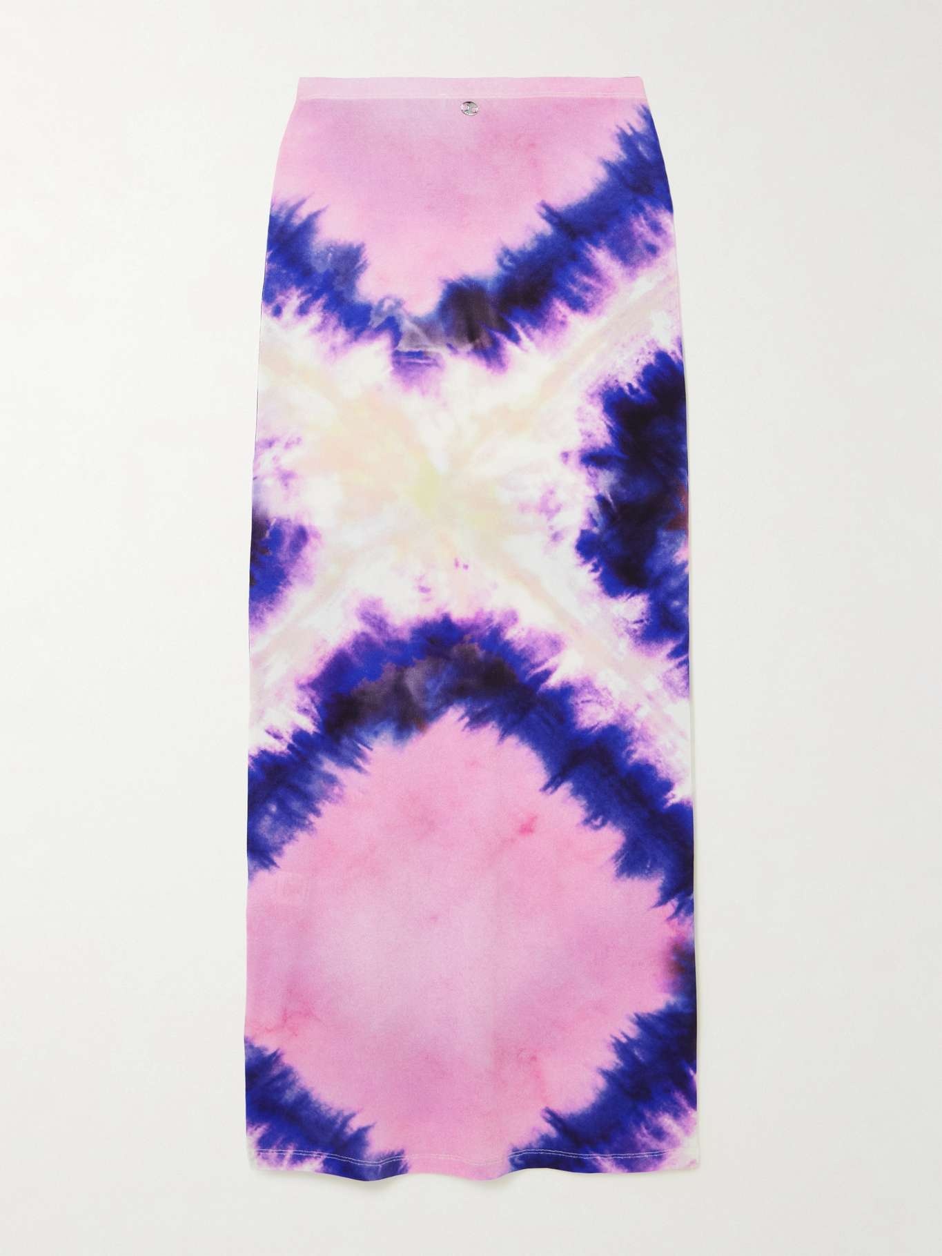 Tie-dyed stretch-crepe maxi skirt Pink - 1
