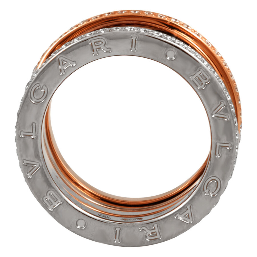 Bvlgari B.Zero1 18kt Rose and White Gold Ring, Brand Size 51 - 3